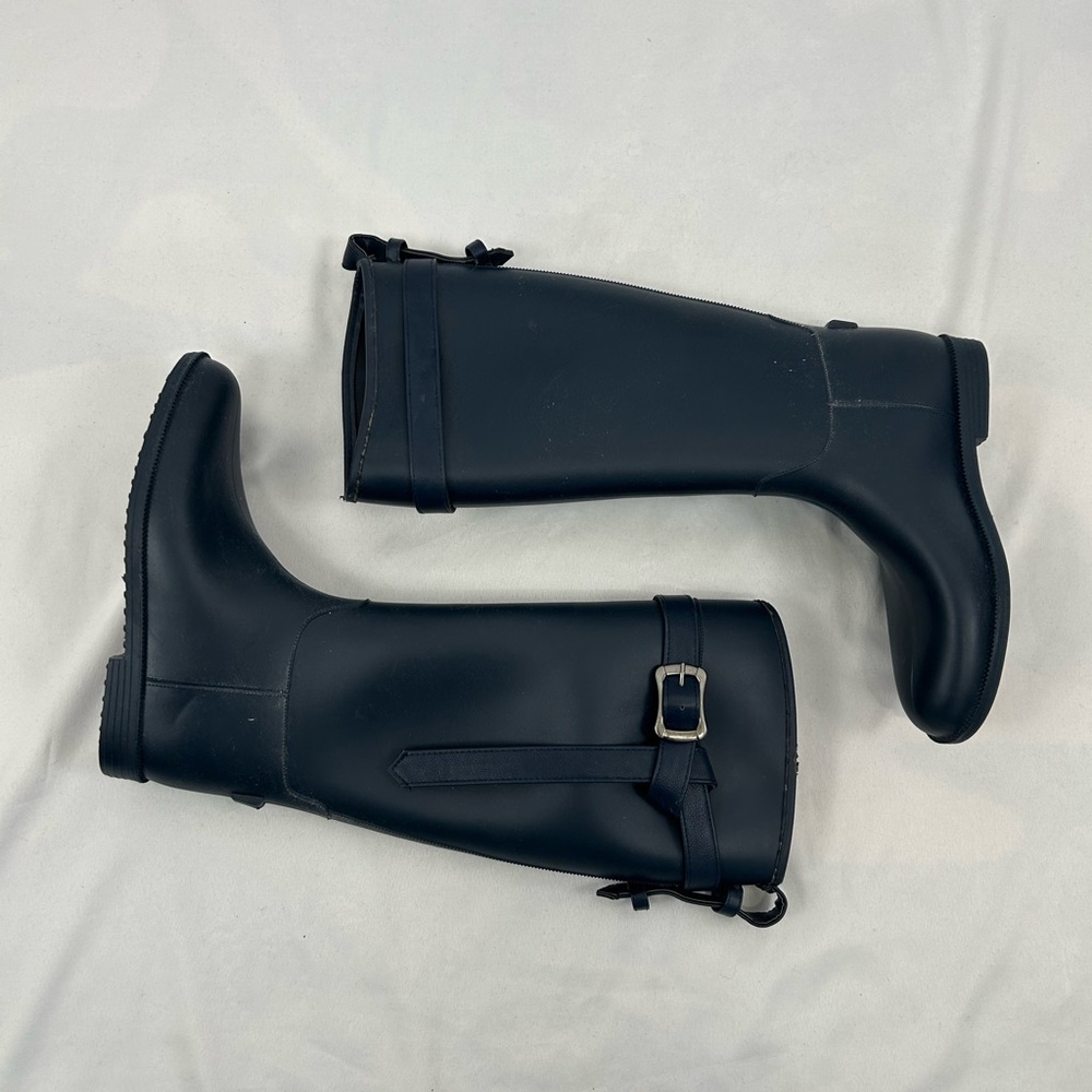 Vintage Classic Navy Knee High Rain Boots